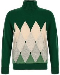 Ballantyne - Turtleneck Sweater With 'Classic Diamond' Intarsia - Lyst
