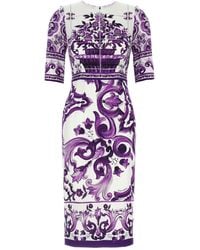 Dolce & Gabbana - Dress With "Majolica" Print - Lyst