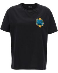 Etro - Logo Embroidery T-shirt - Lyst
