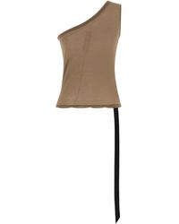 Rick Owens - Cotton Sleeveles T-Shirt - Lyst