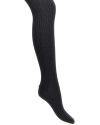 Prada - Ribbed Tights Calzini Grigio-Donna - Lyst