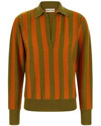 Alberto Biani - Striped Knit Polo Shirt - Lyst