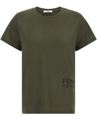Fendi - T-shirt With 'stencil' Print - Lyst