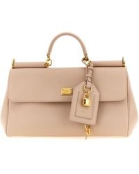 Dolce & Gabbana - Top Handle Bag With Padlock Charm - Lyst
