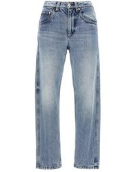 Brunello Cucinelli - Jeans 'Straight leg mid rise' - Lyst