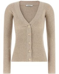 Max Mara - Ribbed Cashmere-Blend Cardigan - Lyst