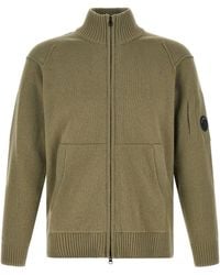 C.P. Company - C. P. Company Lambswool Grs Cardigan With Lens Detail - Lyst