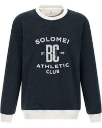 Brunello Cucinelli - Cotton And Linen Sweatshirt - Lyst