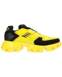 prada yellow and black sneakers