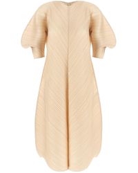 Pleats Please Issey Miyake - Sculptural Sleeve Dress - Lyst