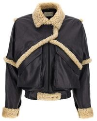 Magda Butrym - Shearling Bomber Jacket - Lyst