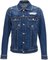 Dolce & Gabbana - Stretch Denim Jacket - Lyst