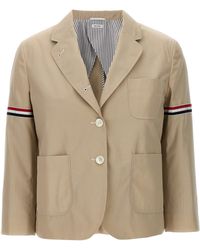Thom Browne - 'cropped Sack Patch Pocket Sportcoat' Blazer - Lyst