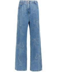 Mach & Mach - 'crystal Ribbon Hot Fix' Jeans - Lyst