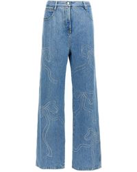 Mach & Mach - 'crystal Ribbon Hot Fix' Jeans - Lyst