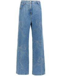 Mach & Mach - Jeans "Crystal Ribbon Hot Fix" - Lyst