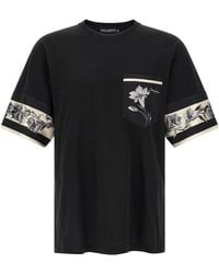 Dolce & Gabbana - Silk Detail T-shirt - Lyst