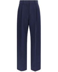 Blazé Milano - Savannah Fox Linen And Silk Trousers - Lyst
