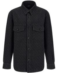 Balmain - Monogram Pattern Overshirt - Lyst