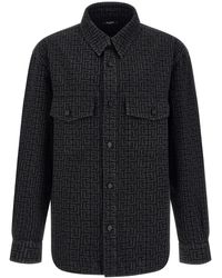 Balmain - Monogram Pattern Overshirt - Lyst