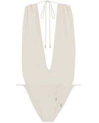 Saint Laurent - High-leg One-piece Swimsuit - Lyst