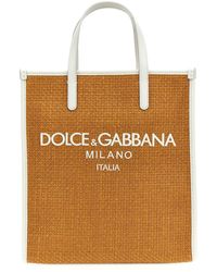 Dolce & Gabbana - Einkaufstasche Mit Logostickerei - Lyst