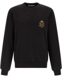 Dolce & Gabbana - Heraldic Patch Sweatshirt - Lyst