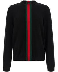 Gucci - Web Stripe Cashmere Sweater - Lyst