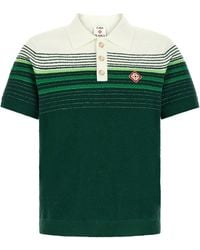 CASABLANCA - 'bouclé Stripes' Polo Shirt - Lyst
