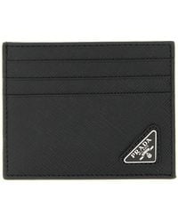 Prada - Kartenetui Aus Saffiano-Leder - Lyst