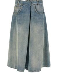 Maison Margiela - Midi Skirt With Wrap Closure - Lyst