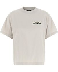 Balenciaga - T-Shirt With Tape Type Logo - Lyst