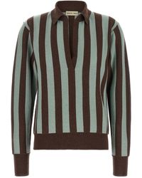Alberto Biani - Striped Knit Polo Shirt - Lyst