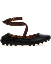 Tod's - Premium Leather Gommino Ballerina Shoes. - Lyst