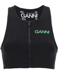 Ganni - Logo Sports Top - Lyst