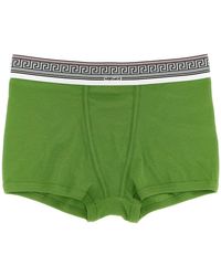 Versace - Ribbed Cotton Boxer Briefs With Greca Band - Lyst