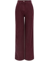 Nude - Jeans Mit Breitem Bein - Lyst