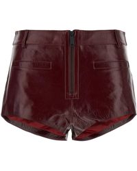Self-Portrait - Shorts Aus Craqué-Leder - Lyst