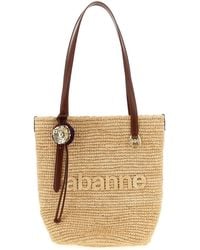 Rabanne - 'natural Raffia Tote Bag' Shopping Bag - Lyst