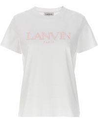 Lanvin - Logo Embroidery T-shirt - Lyst