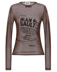 Jean Paul Gaultier - 'the Burgundy Embroidered' Top - Lyst