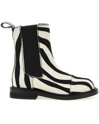 Moschino - Zebra Pony Ankle Boots - Lyst