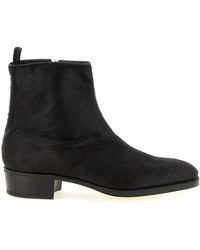 John Lobb - 'freddi Bristle Hide' Ankle Boots - Lyst