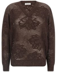 Brunello Cucinelli - 'flower Lace' Sweater - Lyst