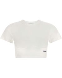 The Attico - Bustier Crop T-Shirt - Lyst