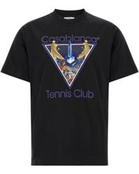 CASABLANCA - 'monde Perdu Tennis Club Icon' Print T-shirt - Lyst