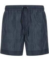 Gucci - Swim Shorts With Interlocking Gg Print - Lyst