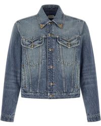 Versace - 'medusa' Denim Jacket - Lyst