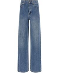 Self-Portrait - 'rhinestone Denim Straight Leg' Jeans - Lyst