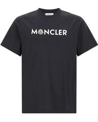 Moncler - Front Logo Print T-shirt - Lyst